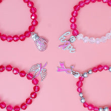 Load image into Gallery viewer, Breast Cancer Pink Glass Bead Fight 4 Pc Bracelets