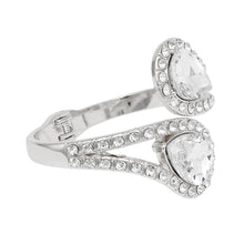 Load image into Gallery viewer, Cuff Brilliant Silver Teardrop Crystal Bracelet