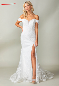 Off The Shoulder Lace Bridal Gown