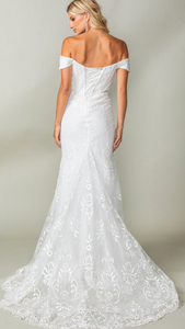 Off The Shoulder Lace Bridal Gown