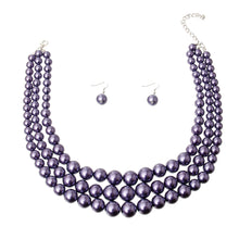 Load image into Gallery viewer, Multi Strand Pearl Necklace Set
