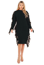 Load image into Gallery viewer, CUTESY BLACK FASHION SWEATER DRESS
