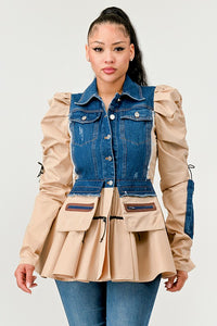 Peplum Panache Denim Jacket