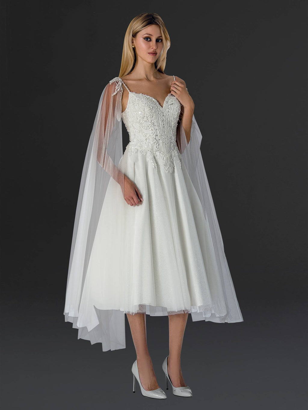 The Mireille Tea-Length Bridal Gown - 24903