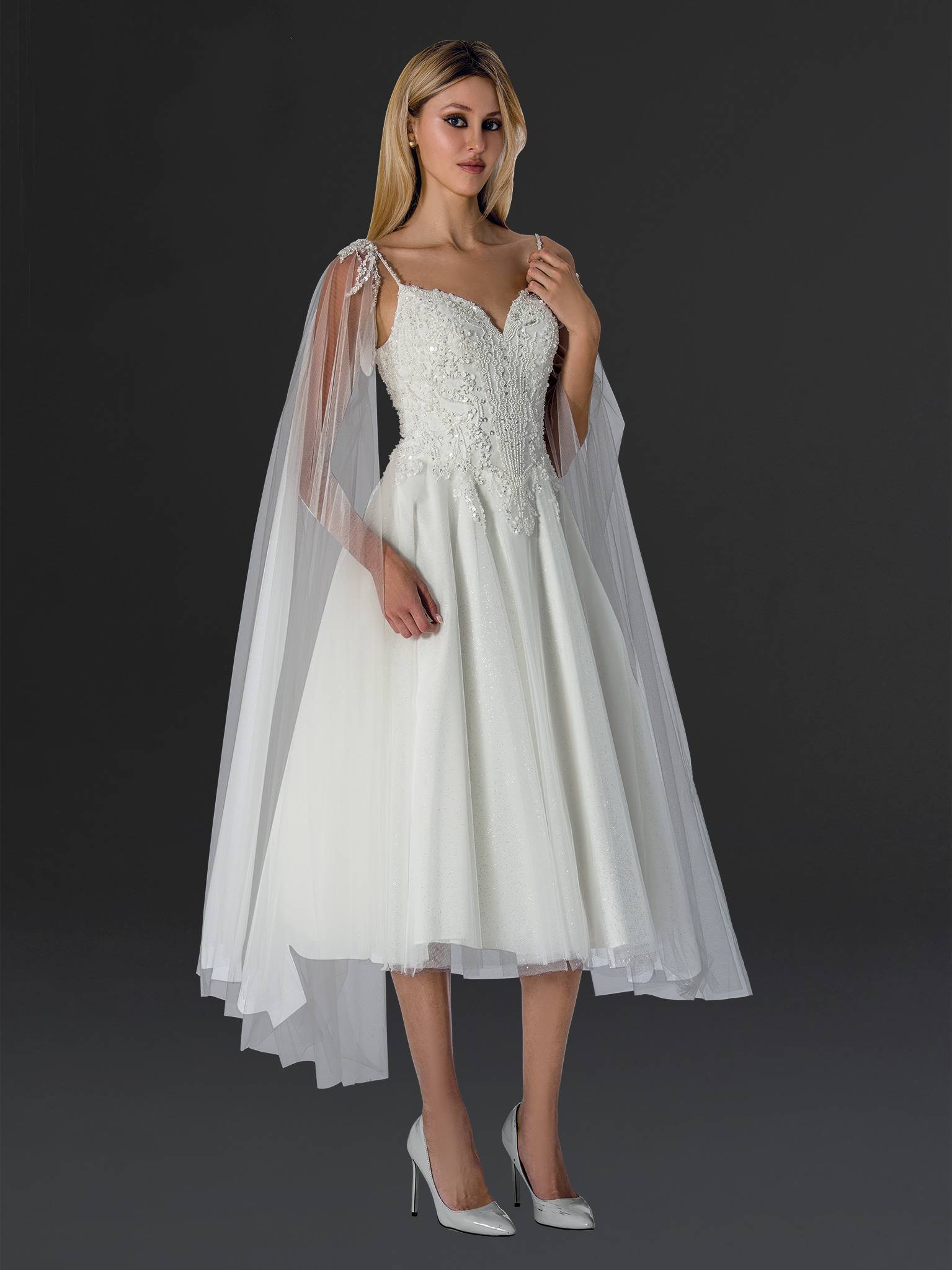 The Mireille Tea-Length Bridal Gown - 24903
