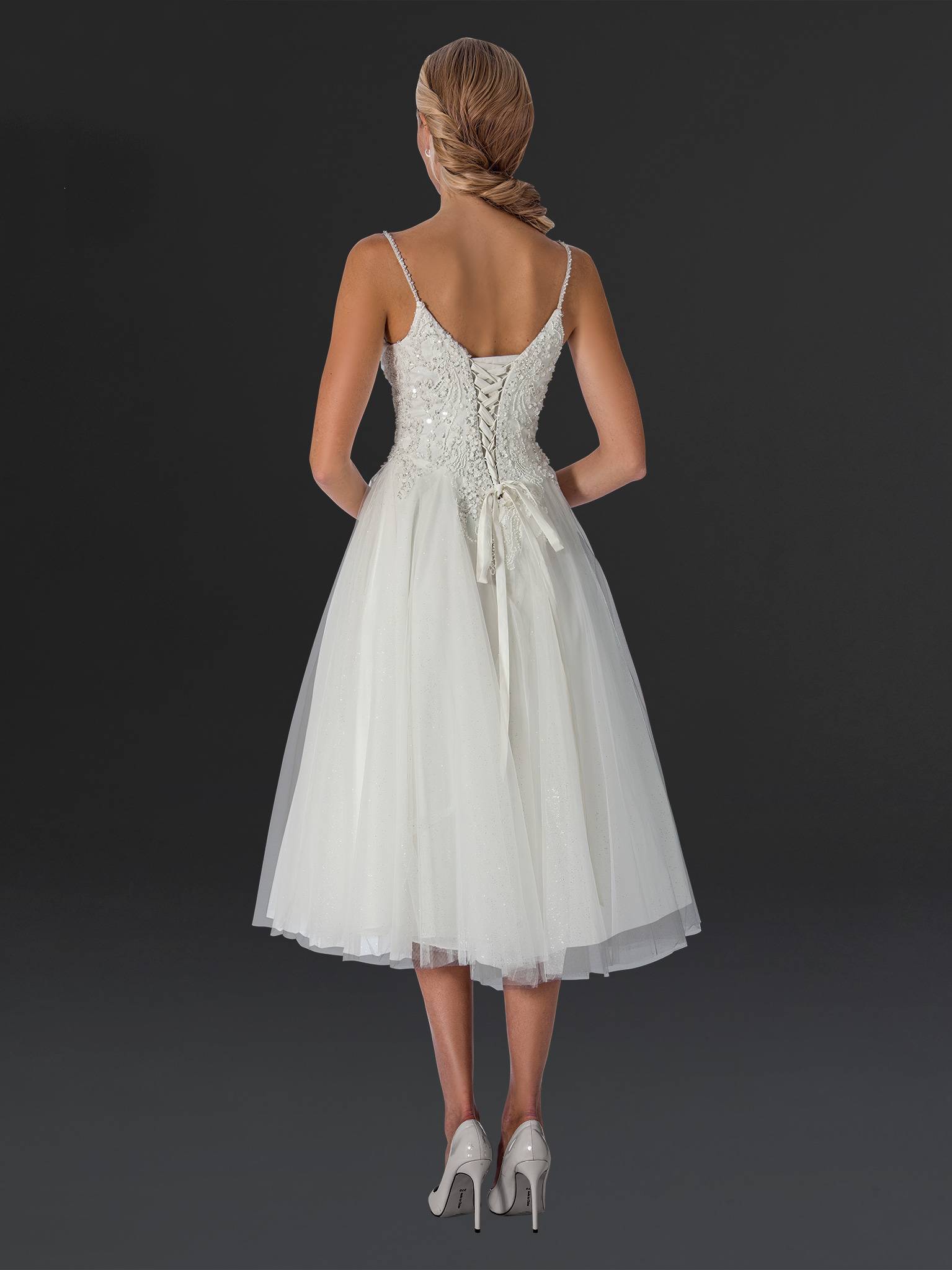 The Mireille Tea-Length Bridal Gown - 24903