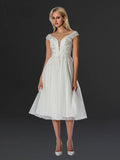 The Vivienne Lace Midi Bridal Dress - 24905