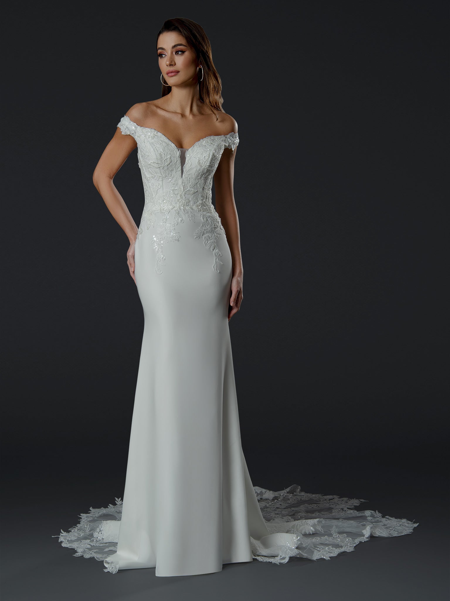 Everly Lace Cascade Gown - 24575