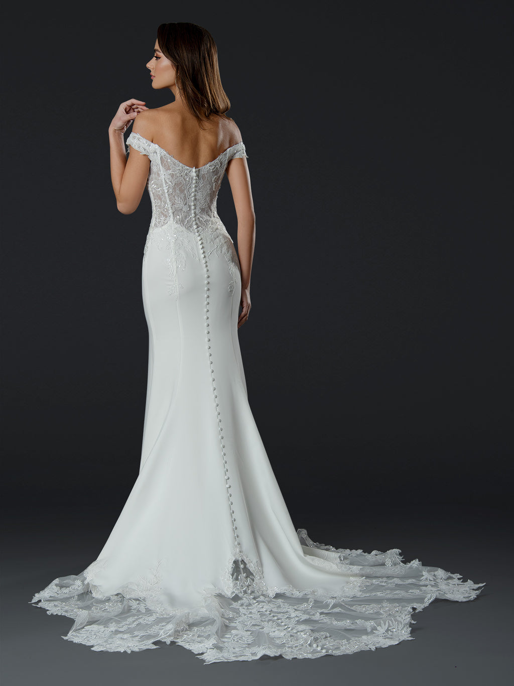 Everly Lace Cascade Gown - 24575