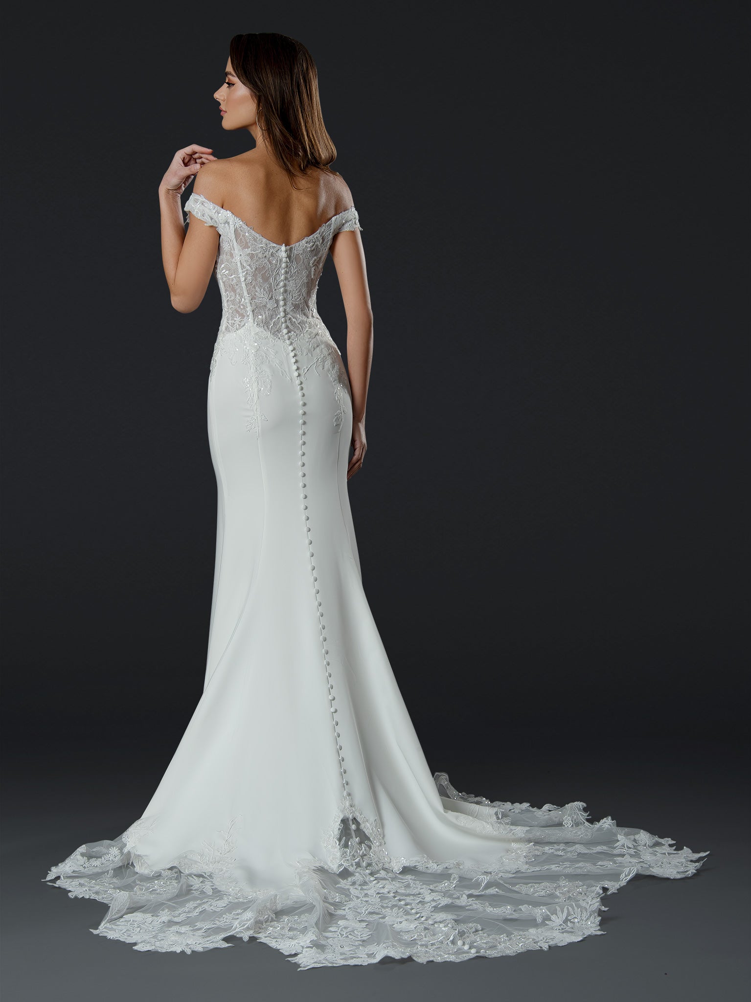 Everly Lace Cascade Gown - 24575