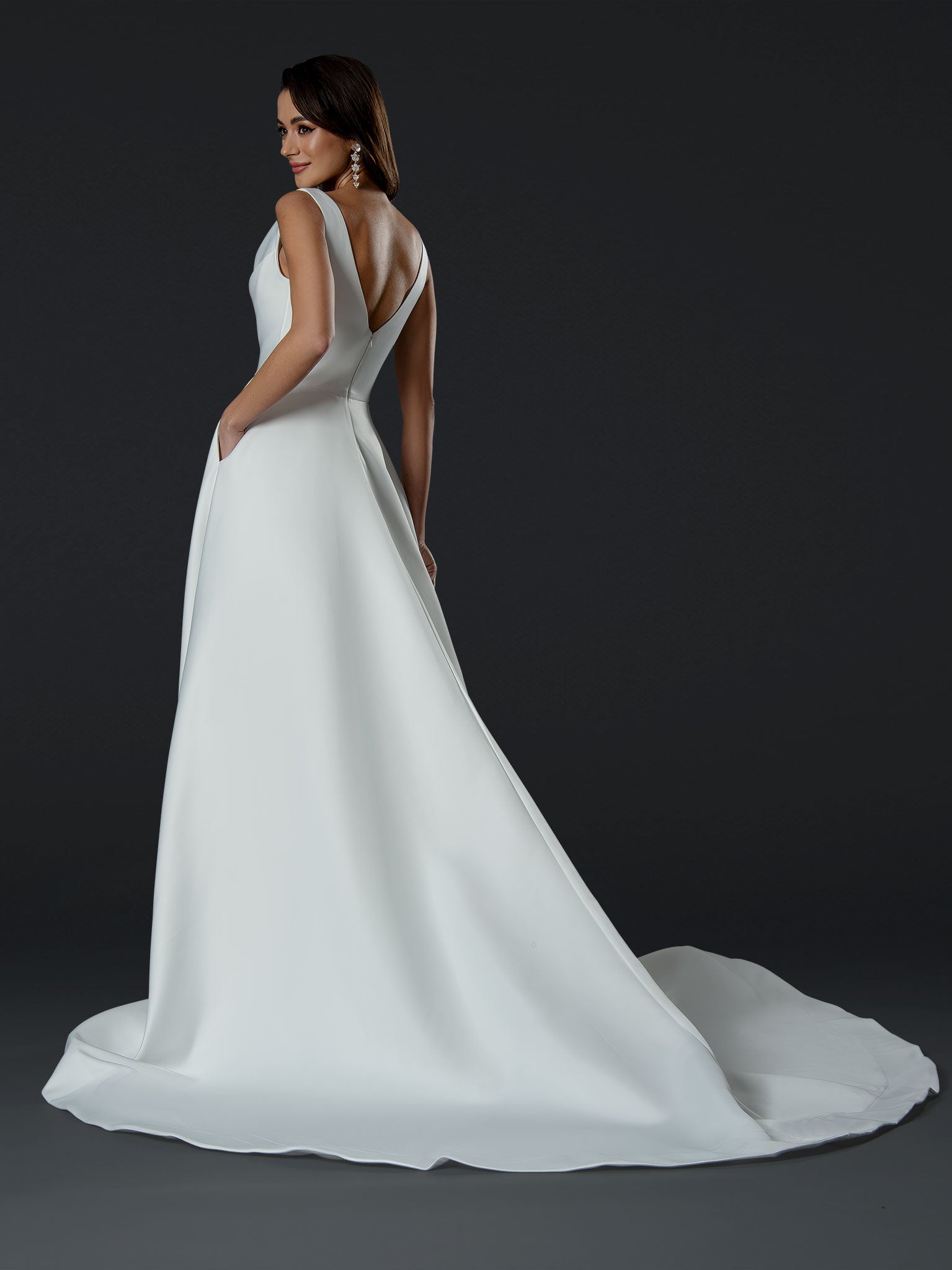 The Alara Cowl-Back A-Line Gown - 24854