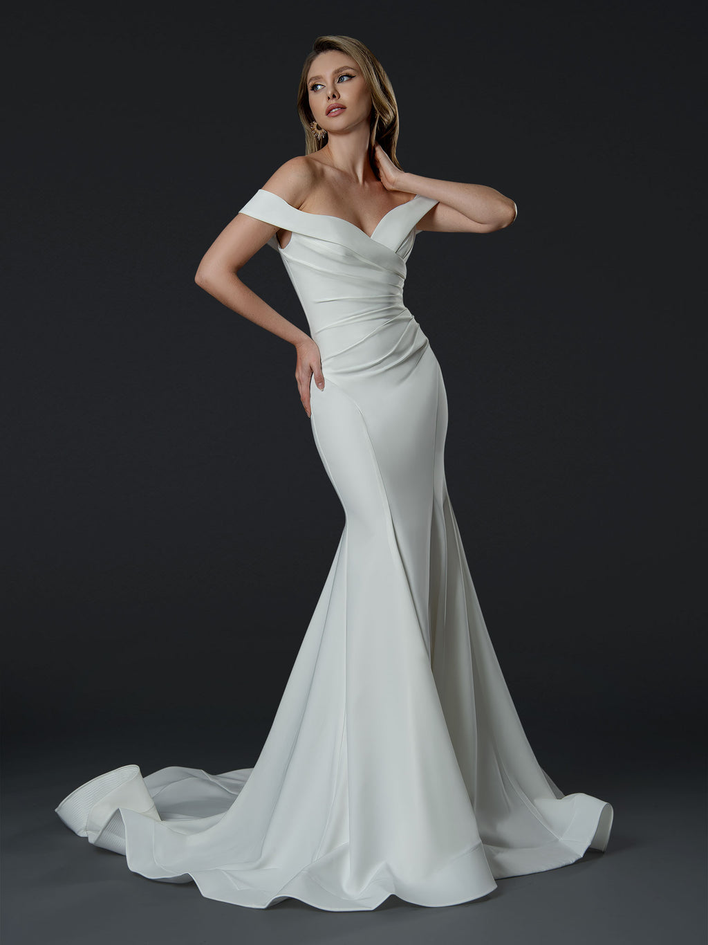 Elowen Sculpted Drape Gown - 24855