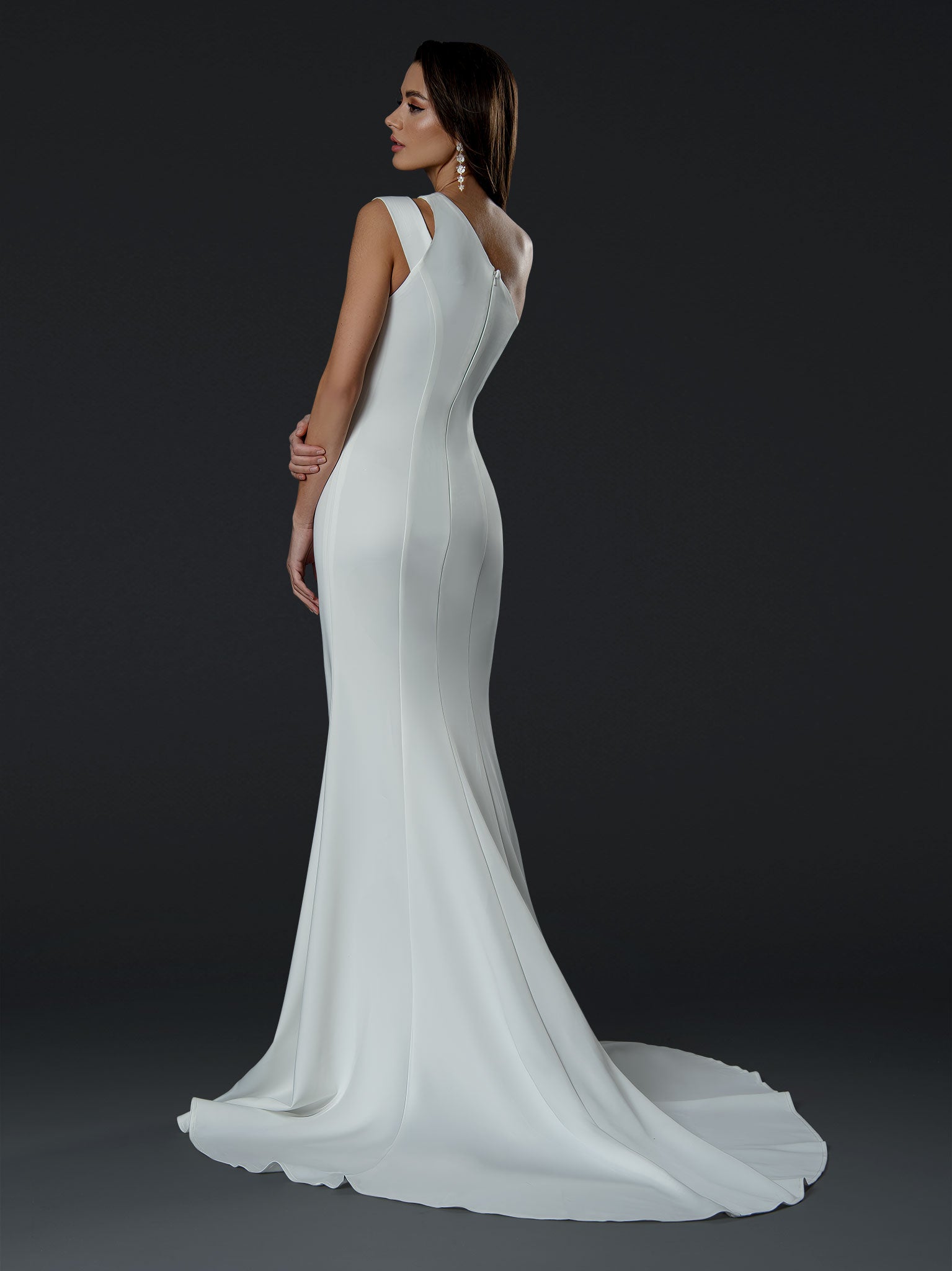 The Alina Sculpted One-Shoulder Gown - 24850