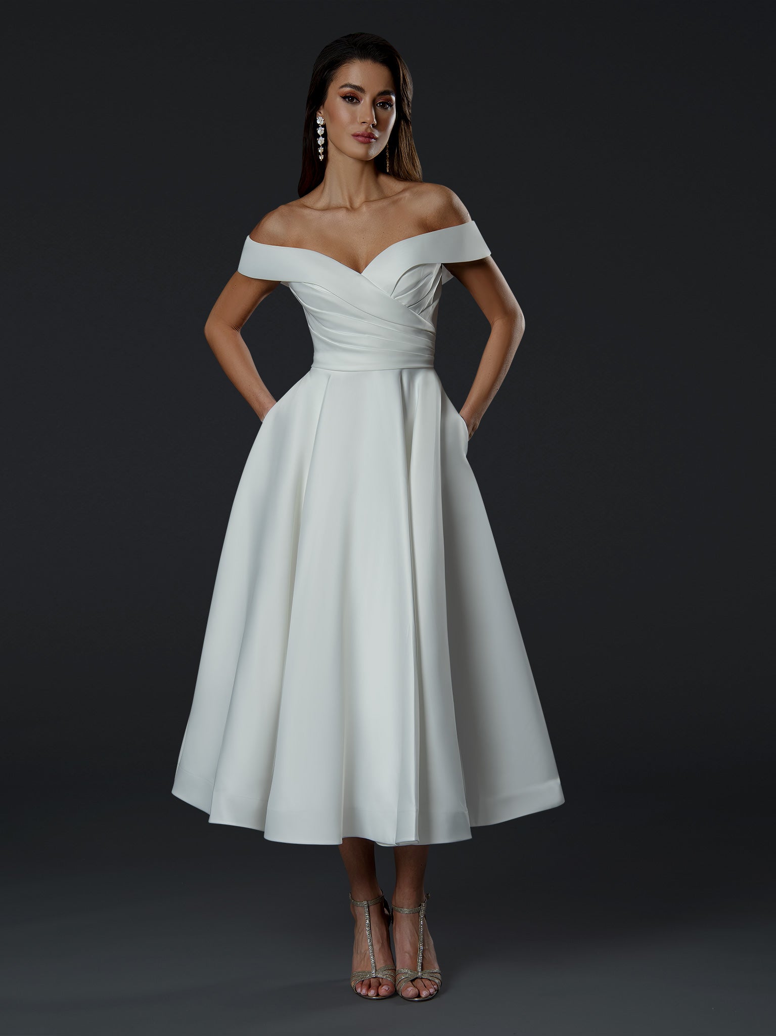 The Marcelline Off-Shoulder Midi Gown - 24951