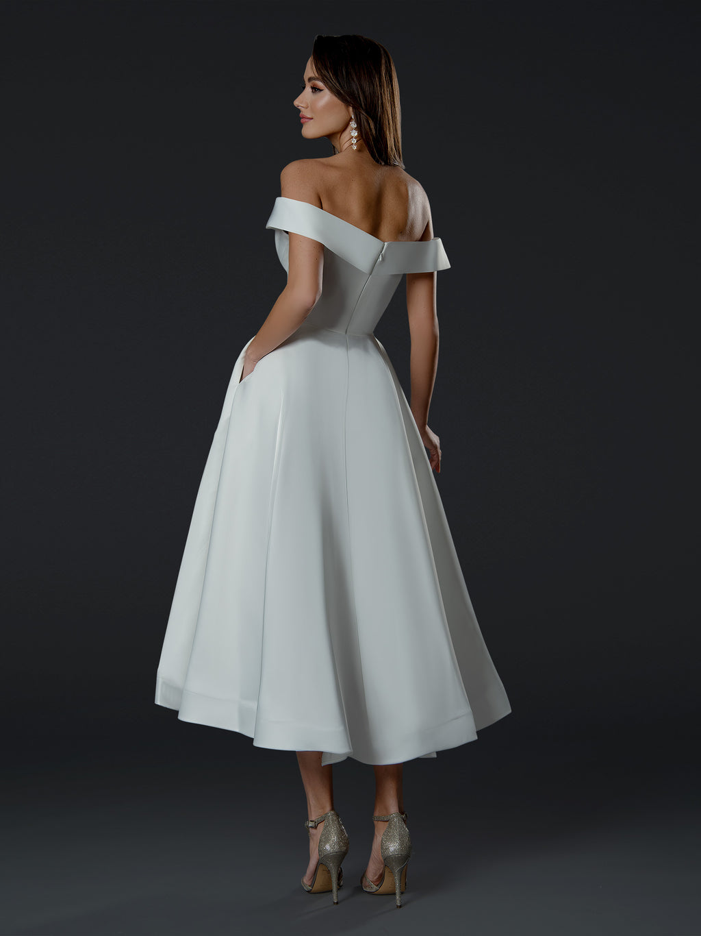 The Marcelline Off-Shoulder Midi Gown - 24951