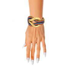 Load image into Gallery viewer, Burnished Rhinestone Knot Cuff
