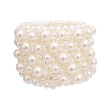Load image into Gallery viewer, Varying Cream Pearl Band Bracelet

