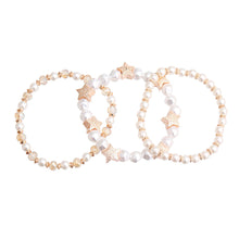 Load image into Gallery viewer, Cream Pearl Star Bracelets
