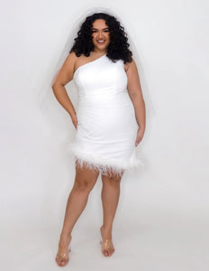 Feather Frenzy Party Dress - JK2401