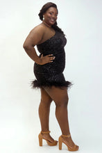 Load image into Gallery viewer, Feather Frenzy Party Dress - JK2401
