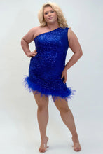 Load image into Gallery viewer, Feather Frenzy Party Dress - JK2401
