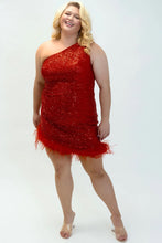 Load image into Gallery viewer, Feather Frenzy Party Dress - JK2401
