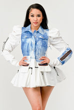 Load image into Gallery viewer, Peplum Panache Denim Jacket
