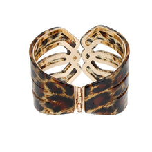 Load image into Gallery viewer, Cuff Fierce Leopard Print Butterfly Wing Bracelet
