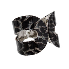 Load image into Gallery viewer, Cuff Wild Tribal Gray Leopard Print Loop Bracelet
