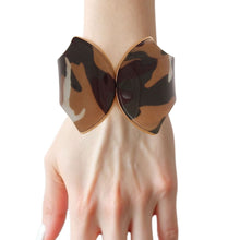 Load image into Gallery viewer, Cuff Camouflage Print Pointed Hinge Bracelet Women
