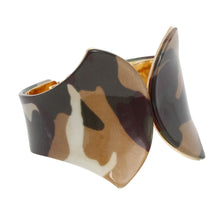 Load image into Gallery viewer, Cuff Camouflage Print Pointed Hinge Bracelet Women
