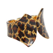 Load image into Gallery viewer, Cuff Leopard Print Pointed Hinge Bracelet Women
