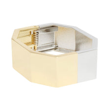 Load image into Gallery viewer, Cuff Mixed Metal Geometric Bent Hinge Bracelet
