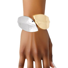 Load image into Gallery viewer, Cuff Mixed Metal Leaf Hinge Bracelet for Women
