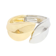 Load image into Gallery viewer, Cuff Mixed Metal Leaf Hinge Bracelet for Women
