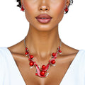 Collar Elegant Refined Red Pearl DST Necklace