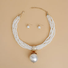 Load image into Gallery viewer, Pendant XL Cream Pearl 6 Strand Twisted Choker
