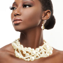 Load image into Gallery viewer, Cream Pearl Twisted 5 Strand Set
