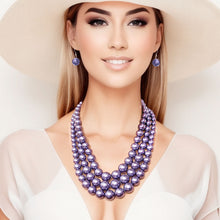 Load image into Gallery viewer, Multi Strand Pearl Necklace Set
