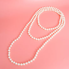 Load image into Gallery viewer, Endless 12mm Cream Glass Pearl Necklace for Women
