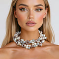 Endless 12mm Multicolor Glass Pearl Necklace for Women