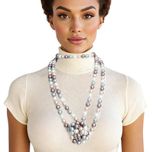 Load image into Gallery viewer, Endless 12mm Multicolor Glass Pearl Necklace for Women
