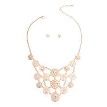 Load image into Gallery viewer, Cream Pearl and Stone Bib Set
