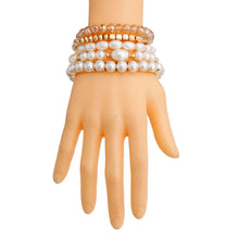Load image into Gallery viewer, Cream Pearl and Glass Beads Bracelets
