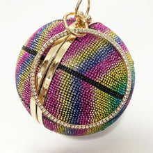 Load image into Gallery viewer, Rainbow Rhinestone Basketball Clutch | 5.5 Inches
