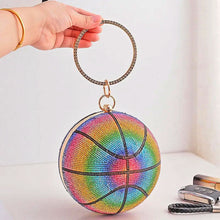 Load image into Gallery viewer, Rainbow Rhinestone Basketball Clutch | 5.5 Inches
