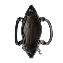 Load image into Gallery viewer, Black Croc Tote Pouch Set
