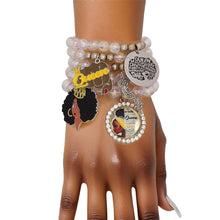 Load image into Gallery viewer, Bracelets Aurbo Bead Black Queen Charm Set
