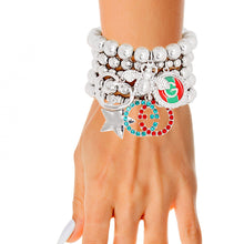 Load image into Gallery viewer, Silver Luxe Charm Stretch Bracelets

