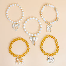 Load image into Gallery viewer, Mixed Gold Bead Elephant Bracelets
